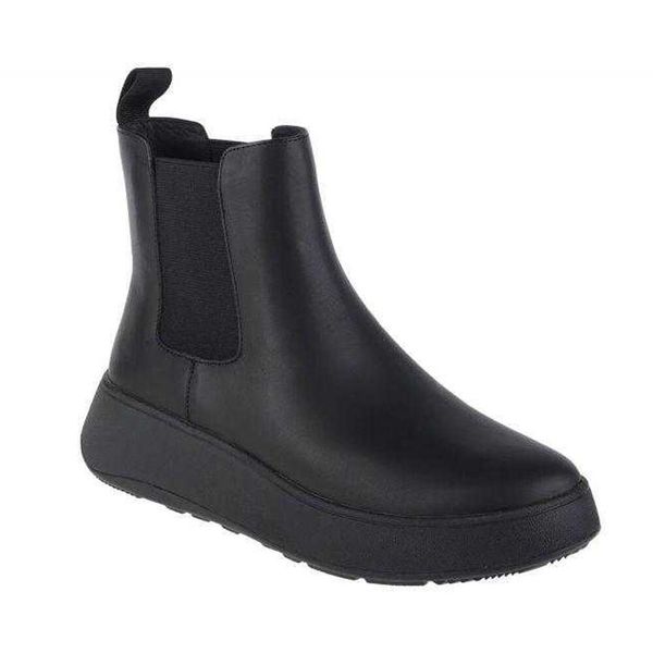 Botki Damskie Skóra FMode. Czarne botki damskie FIT FLOP, z gumy, bez obcasa, na obcasie, bez zapięcia. Za 848.99 zł.