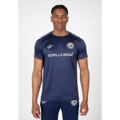 Koszulka fitness męska Gorilla Wear Stratford T-shirt. Niebieskie koszulki sportowe męskie GORILLA WEAR, m, bez wzorów, bez kołnierzyka, bez ramiączek, na fitness i siłownię. Za 184.50 zł.