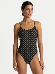 Guess Strój kąpielowy E6GJ10 MC04R Czarny. Czarne kostiumy jednoczęściowe damskie Guess, xs, z aplikacjami, z syntetyku. Za 479.99 zł.