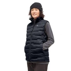 Damska kurtka bez rękawów Haglöfs ROC Flash Down. Czarne kurtki damskie Haglöfs, bez wzorów, z puchu, bez kaptura, trekkingowe. W wyprzedaży za 708.20 zł.