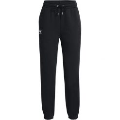 Spodnie sportowe damskie Under Armour Essential Fleece Joggers. Czarne spodnie dresowe damskie Under Armour, s, bez wzorów, z dresówki, na fitness i siłownię. Za 399.00 zł.