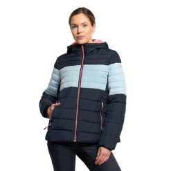 Kurtka puchowa damska CMP 32Z4176. Niebieskie kurtki sportowe damskie CMP, xs, bez wzorów, z puchu, bez kaptura, trekkingowe. Za 329.99 zł.