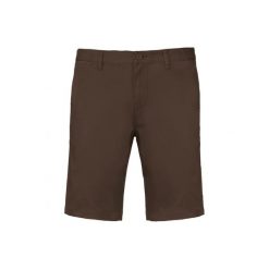 Szorty chino Kariban. Brązowe szorty męskie KARIBAN, na lato, bez wzorów, z bawełny, eleganckie. Za 137.00 zł.