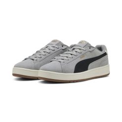 Sneakersy unisex Court Classin Suede PUMA Gray Echo Black Gold. Czarne obuwie sportowe damskie Puma, bez wzorów, tenisowe. Za 309.00 zł.