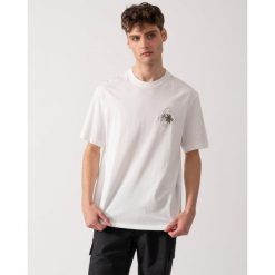 Koszulka treningowa męska AX Logo Palm Trees. Szare koszulki sportowe męskie Armani Exchange, l, bez wzorów, z bawełny, bez kołnierzyka, bez ramiączek, trekkingowe. Za 233.50 zł.