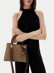 Guess Torebka Noelle II HWBG96 72050 Beżowy. Brązowe torebki do ręki damskie Guess, z aplikacjami, ze skóry, bez dodatków. Za 449.99 zł.