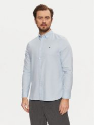 Tommy Hilfiger Koszula Flex Dobby MW0MW37578 Błękitny Slim Fit. Niebieskie koszule męskie Tommy Hilfiger, m, bez wzorów, z bawełny, bez kołnierzyka, bez ramiączek. Za 259.99 zł.