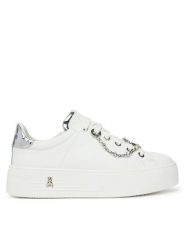 Patrizia Pepe Sneakersy PPJ305 30 Biały. Białe buty sportowe dziewczęce Patrizia Pepe, bez wzorów, ze skóry, bez zapięcia. Za 499.99 zł.