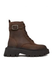 G-Star Raw Trzewiki CEO-WI34-JOSIA-02 Brązowy. Brązowe botki damskie G-Star Raw, z nubiku, retro, bez obcasa, na płaskiej podeszwie, bez zapięcia. Za 369.99 zł.