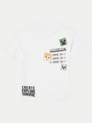 NAME IT T-Shirt Jafar MINECRAFT 13238538 Biały Regular Fit. Białe t-shirty dla chłopców Name it, bez wzorów, z bawełny, bez ramiączek. Za 59.99 zł.