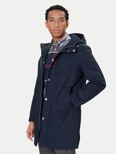 Marc O'Polo Parka 528 0022 71028 Granatowy Regular Fit. Niebieskie kurtki męskie Marc O'Polo, m, bez wzorów, z bawełny, bez kaptura. Za 889.99 zł.