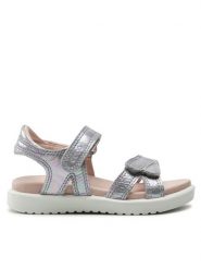 ECCO Sandały Flora 70023260077 Srebrny. Szare sandały dziewczęce ecco, ze skóry, bez zapięcia. Za 329.99 zł.