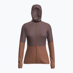 Bluza trekkingowa damska icebreaker Merino 200 Realfleece Descender Zip Hoodie. Czerwone bluzy sportowe damskie Icebreaker, bez wzorów, bez kaptura, trekkingowe. Za 579.99 zł.