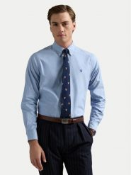 Polo Ralph Lauren Koszula 710829480001 Błękitny Custom Fit. Niebieskie koszule męskie Polo Ralph Lauren, l, bez wzorów, z bawełny, bez kołnierzyka, bez ramiączek. Za 349.99 zł.