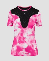 Koszulka biegowa damska X-Bionic Corefusion Run Shirt czarno-różowa. Czerwone koszulki sportowe damskie X Bionic, m, bez wzorów, bez kołnierzyka, bez ramiączek, do biegania. Za 519.99 zł.