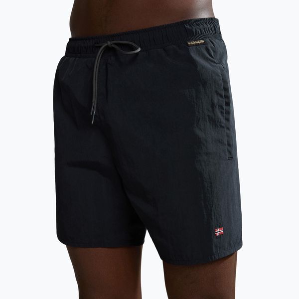 Szorty kąpielowe męskie Napapijri V-Haldane. Czarne kąpielówki męskie Napapijri, m, bez wzorów, krótkie. Za 209.99 zł.