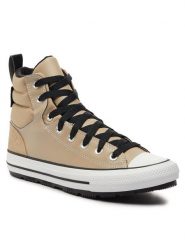 Converse Trampki Chuck Taylor All Star Berkshire Boot A04475C Beżowy. Brązowe trampki męskie Converse, bez wzorów, ze skóry, retro, bez zapięcia. Za 239.99 zł.