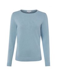 Brookshire bluzka z dzianiny Kobiety Bawełna niebieski, XL. Niebieskie bluzki damskie brookshire, uniwersalny, bez wzorów, z bawełny, eleganckie, bez kołnierzyka, bez ramiączek. Za 199.95 zł.