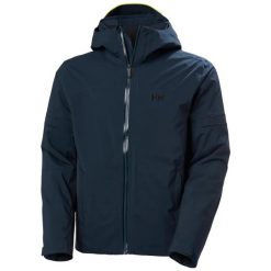 Kurtka narciarska Helly Hansen Courchevel. Niebieskie kurtki snowboardowe męskie Helly Hansen, m, bez wzorów, bez kaptura, narciarskie. Za 1,640.00 zł.