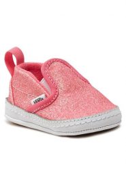 Vans Tenisówki Slip-On V Crib VN000CRUPNK1 Różowy. Czerwone buty sportowe dziewczęce Vans, bez wzorów, z materiału, bez zapięcia. Za 149.99 zł.