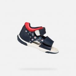Sandały GEOX B SANDAL ZAPITO BOY Niebieski. Czerwone sandały męskie Geox, z syntetyku, bez zapięcia. Za 162.99 zł.