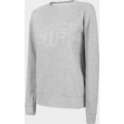 4f Bluza damska H4Z22-BLD350 Chłodny jasny szary melanż r.L. Szare bluzy damskie 4f, l, bez wzorów, bez kaptura. Za 110.49 zł.