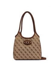 Guess Torebka Samantha Mini HWJG23 13750 Brązowy. Brązowe torebki do ręki damskie Guess, z aplikacjami, z materiału, bez dodatków. Za 494.99 zł.