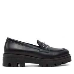 Loafersy TWINSET. Czarne mokasyny damskie Twinset. Za 729.99 zł.