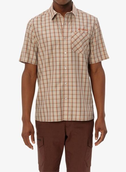 Koszula turystyczna męska Vaude Albsteig Shirt III. Brązowe koszule męskie Vaude, l, bez wzorów, z lyocellu, bez kołnierzyka, bez ramiączek. Za 153.99 zł.