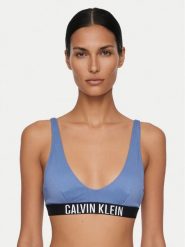Calvin Klein Swimwear Góra od bikini LV00Q61211 Niebieski. Niebieskie bikini damskie Calvin Klein Swimwear, m, bez wzorów. Za 229.99 zł.