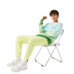 Spodnie turystyczne męskie Lacoste. Fioletowe spodnie sportowe męskie Lacoste, na lato, m, z aplikacjami, z dresówki, trekkingowe. Za 317.00 zł.