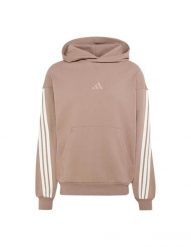 Bluza z kapturem adidas 3-Stripes. Brązowe bluzy męskie Adidas, l, bez wzorów, z bawełny, z kapturem, na fitness i siłownię. Za 380.99 zł.