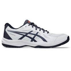 Buty halowe Asics Upcourt 6. Białe buty sportowe męskie Asics, z materiału, bez zapięcia, do piłki ręcznej. Za 299.50 zł.