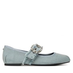 Baleriny Buffalo. Niebieskie baleriny damskie Buffalo, bez wzorów, bez obcasa. Za 169.99 zł.