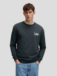 MESKA BLUZA LEE WOBBLY LEE SWS WASHED BLACK 112376439. Czarne bluzy męskie Lee, s, bez wzorów, bez kaptura. Za 129.99 zł.