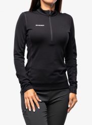 Bluza damska bez kaptura Mammut Aenergy ML Half Zip Pull. Czarne bluzy damskie Mammut, xs, bez wzorów, z elastanu, bez kaptura. Za 459.40 zł.