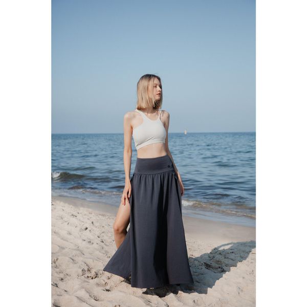 Spódnica do jogi Moonholi Flowcut z rozporkami. Szare spódnice damskie MOONHOLI, bez wzorów. Za 369.00 zł.