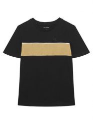 Calvin Klein Jeans T-Shirt Panel Colorblock IB0IB02609 Czarny Regular Fit. Czarne t-shirty dla chłopców Calvin Klein Jeans, bez wzorów, z bawełny, bez ramiączek. Za 129.99 zł.