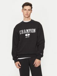Champion Bluza 220431 Czarny Regular Fit. Czarne bluzy męskie Champion, m, bez wzorów, z bawełny, bez kaptura. Za 199.99 zł.