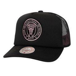Czapka z daszkiem męska piłkarska Mitchell & Ness Inter Miami CF Trucker czarna. Czarne czapki i kapelusze męskie Mitchell & Ness, bez wzorów. Za 179.00 zł.