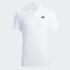 Koszulka Club Tennis Polo. Białe koszulki polo męskie Adidas, l, bez wzorów, z dzianiny, eleganckie, bez ramiączek. Za 143.20 zł.
