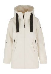 Prosty, krótki płaszcz J-TWIGGY. Białe płaszcze damskie Volcano, plus size, bez wzorów, z materiału, klasyczne, plus size, krótkie, bez kaptura. Za 329.99 zł.