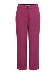 ONLY Spodnie materiałowe Casey 15338822 Fioletowy Cropped Fit. Fioletowe spodnie materiałowe damskie Only, xs, bez wzorów, z materiału. Za 99.99 zł.