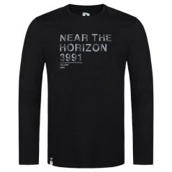 Męska koszulka T-shirt Alfons Black M - Bawełniana i casualowa. Czarne bluzki z długim rękawem męskie Lowa, m, bez wzorów, z bawełny, eleganckie, bez kołnierzyka. Za 91.00 zł.