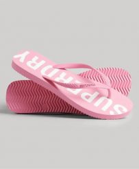 Superdry Klapki Code Core Sport z gumy — Marne Pink/Optic. Czerwone klapki damskie Superdry., bez wzorów, z gumy, sportowe, bez obcasa. Za 134.70 zł.
