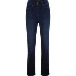 Dżinsy z gwiazdami bonprix ciemny denim. Niebieskie jeansy damskie bonprix. Za 139.99 zł.