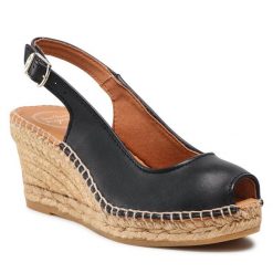 Espadryle Toni Pons. Czarne klapki damskie Toni Pons, bez wzorów, bez obcasa, bez zapięcia. Za 239.99 zł.