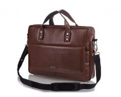 Torba męska na laptop Solier S32 Westport brązowy vintage. Brązowe torby na laptopa męskie Solier, bez wzorów, ze skóry ekologicznej. Za 199.99 zł.
