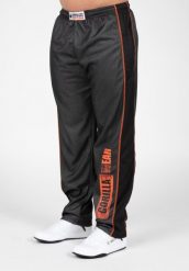 Wallace Mesh Spodnie - Szary/Pomarańczowy. Brązowe spodnie sportowe męskie GORILLA WEAR, l, bez wzorów, z meshu, na fitness i siłownię. Za 209.00 zł.