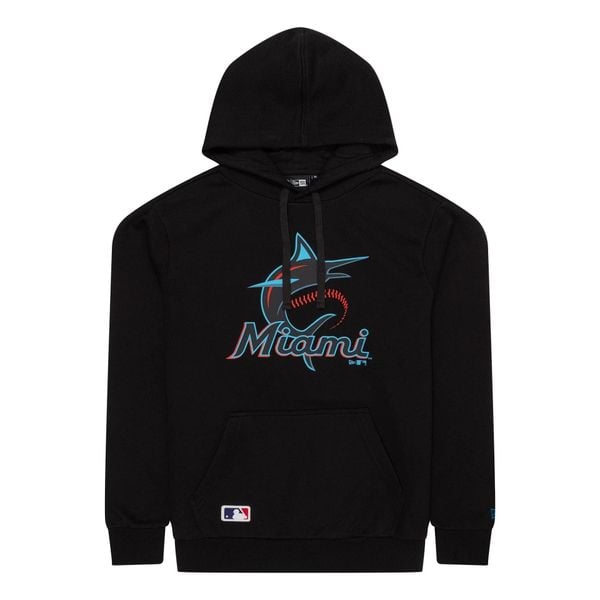Bluza z kapturem Miami Marlins Nos MLB Regular. Czarne bluzy męskie New Era, s, bez wzorów, z materiału, z kapturem, trekkingowe. Za 178.05 zł.